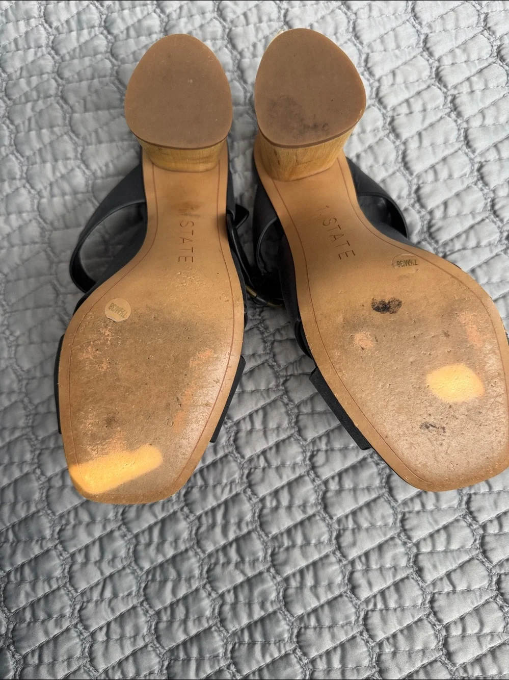 1.STATE Icendra Flared Heel Mule Sandal Size 7.5